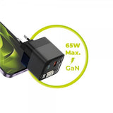 Mobile Origin -laturi näytöllä, GaN 65W, sisäänrakennettu USB-C-kaapeli