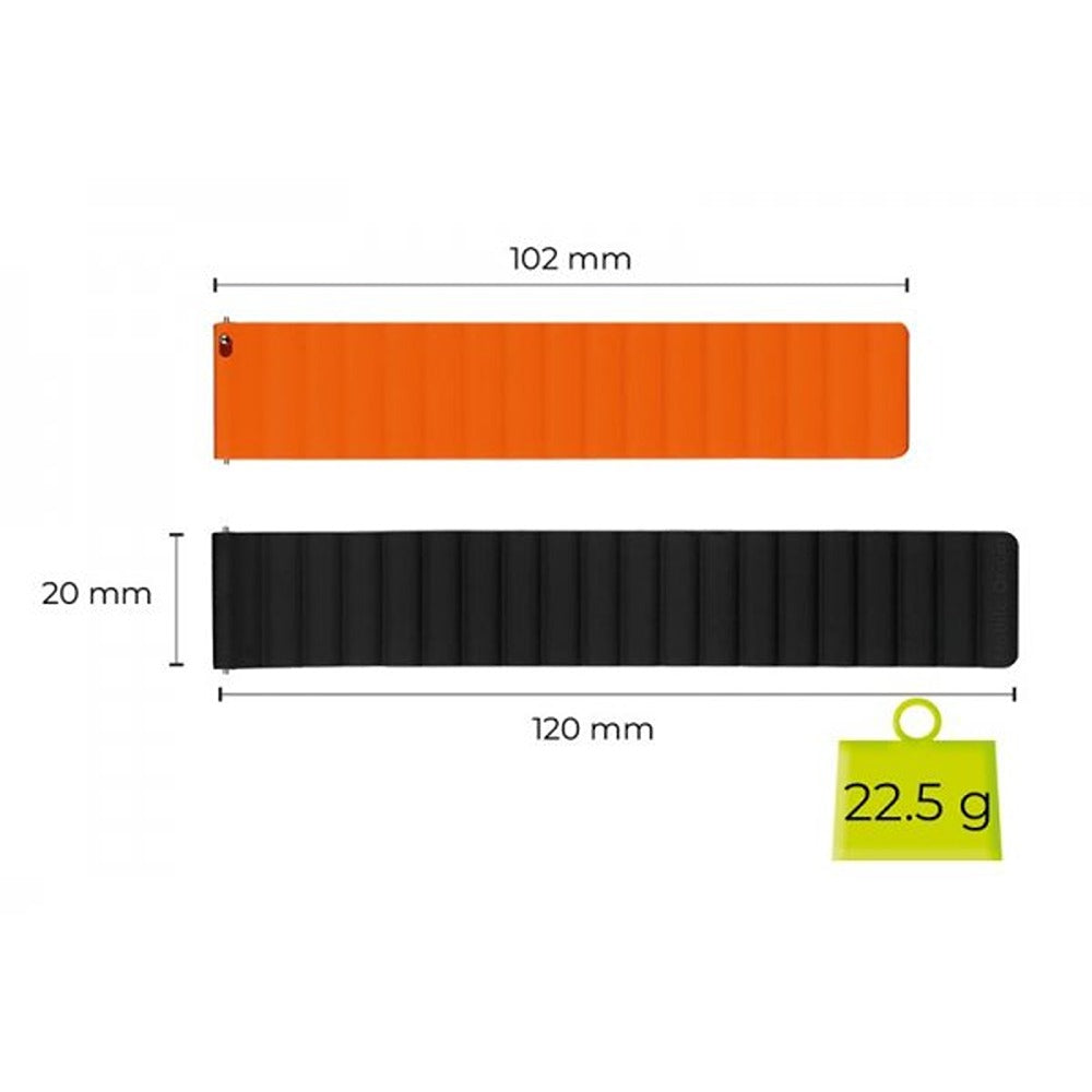 Mobile Origin Samsung Galaxy Watch 8/9 40/44mm/Classic 46mm Ranneke Helppo Magneettinen Ranneke Musta Oranssi
