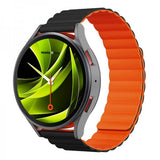 Mobile Origin Samsung Galaxy Watch 8 40/44mm/Classic 46mm ranneke Easy Strap musta-oranssi