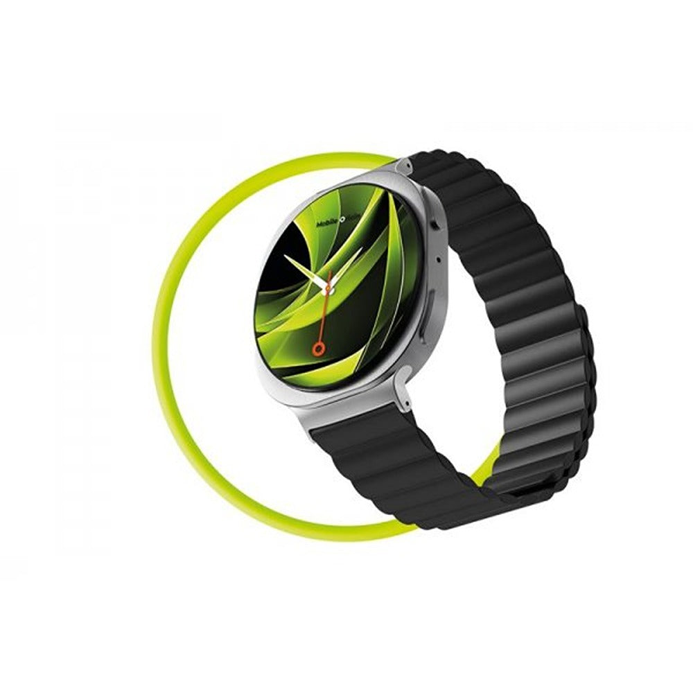Mobile Origin Samsung Galaxy Watch 8/9 40/44mm/Classic 46mm Ranneke Easy Strap Magneettinen Musta