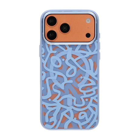 iPhone 17 Pro Max -kuori Graffiti MagSafe vaaleansininen
