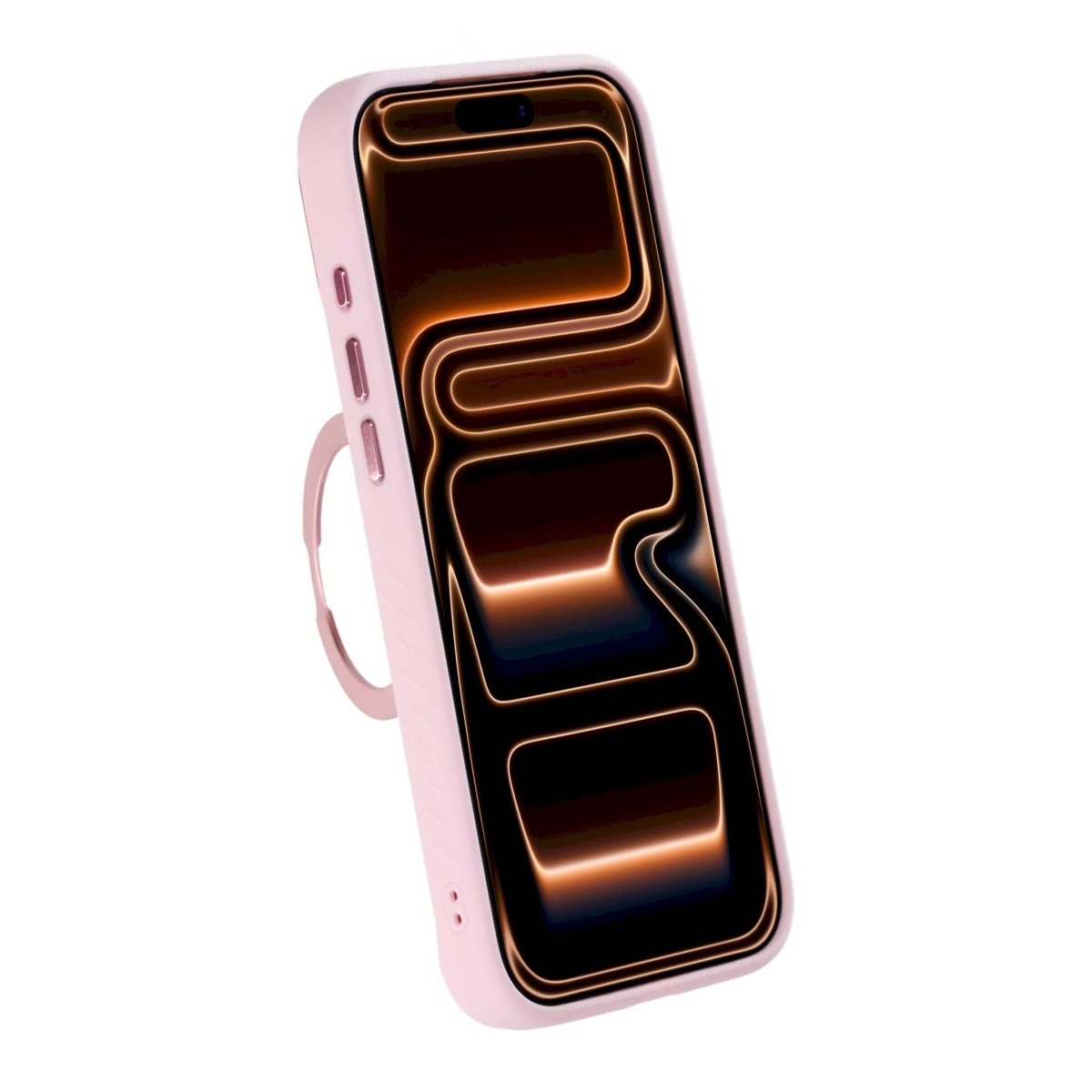 iPhone 17 Pro/iPhone 18 Pro Kuori MagSafe-teline strassikivillä Vaaleanpunainen