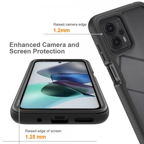Motorola Moto G23 Kuori sisäänrakennetulla näytönsuojalla Ruusu