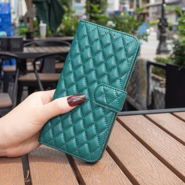Motorola Moto G62 5G Kotelo Ruutukuvio Vihreä