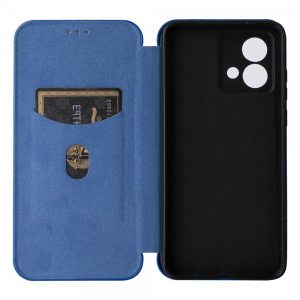 Motorola Moto G84 Kotelo Hiilikuitupinta Sininen