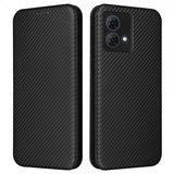 Motorola Moto G84 -hiilikuitukuvioinen suojakuori, musta