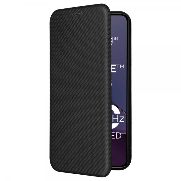Motorola Moto G84 -hiilikuitukuvioinen suojakuori, musta