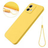 Motorola Moto G84 Kuoret hihnalla, silikoni, keltainen