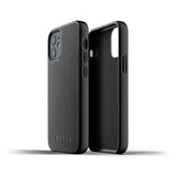 Mujjo iPhone 12 Mini Kuori, täysnahkainen, musta