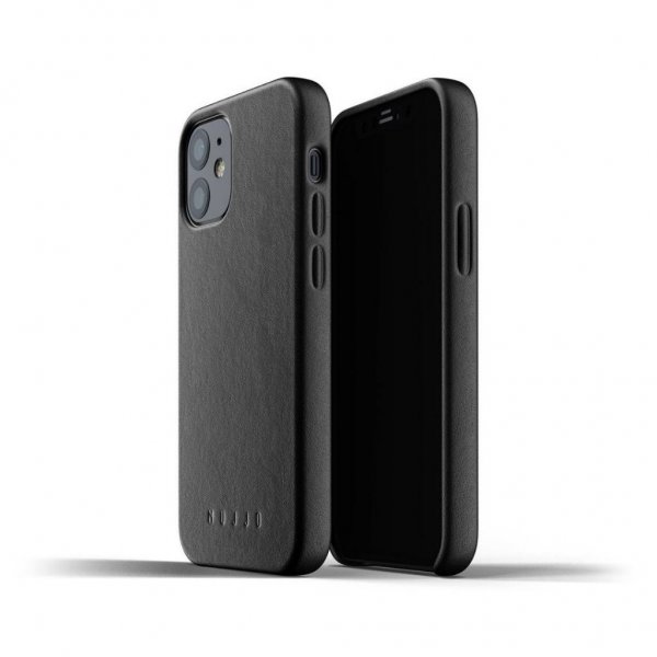 Mujjo iPhone 12 Mini Kuori, täysnahkainen suojakuori, ruskea