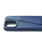 Mujjo iPhone 15 Pro Max Kuori Full Leather Wallet Case MagSafe Monaco Blue