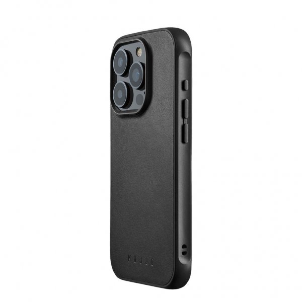 Mujjo iPhone 15 Pro -suojakuori, Shield Case, musta
