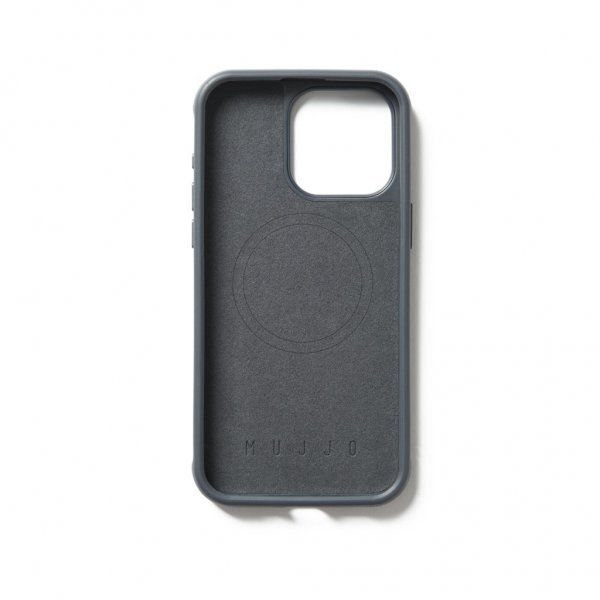 Mujjo iPhone 15 Pro Max Kuori Shield Case, teräksensininen