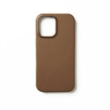 Mujjo iPhone 16 -suojakuori, täysnahka, Dark Tan