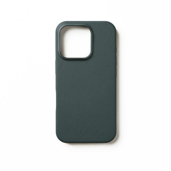 Mujjo iPhone 16 Pro Kuori Täysnahkakotelo Livid Green