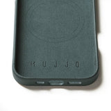 Mujjo iPhone 16 Pro Kuori Täysnahkakotelo Livid Green