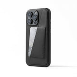 Mujjo iPhone 16 Pro Max -kotelo, täysnahkainen lompakkokotelo, musta