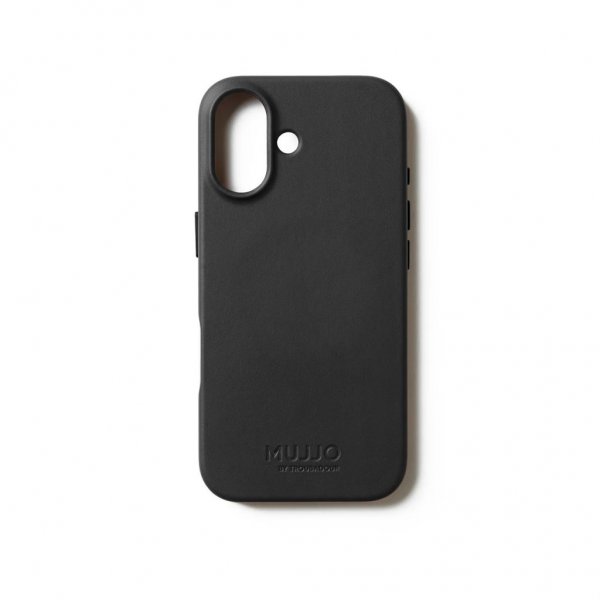 Mujjo iPhone 17 -suojakuori, kokonahkainen, MagSafe, musta