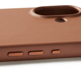 Mujjo iPhone 17 -kotelo, täysin nahkainen, MagSafe, Tan