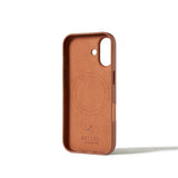 Mujjo iPhone 17 -kotelo, täysin nahkainen, MagSafe, Tan