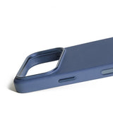 Mujjo iPhone 17 Pro -suojakuori, täysnahkainen MagSafe, Monaco Blue