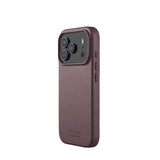 Mujjo iPhone 17 Pro Kuori Täysnahkainen Kotelo MagSafe Pronssi Punainen