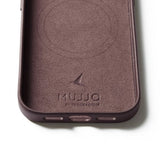 Mujjo iPhone 17 Pro Kuori Täysnahkainen Kotelo MagSafe Pronssi Punainen