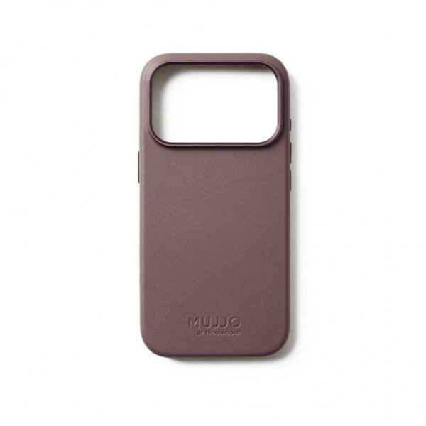 Mujjo iPhone 17 Pro Kuori Täysnahkainen Kotelo MagSafe Pronssi Punainen