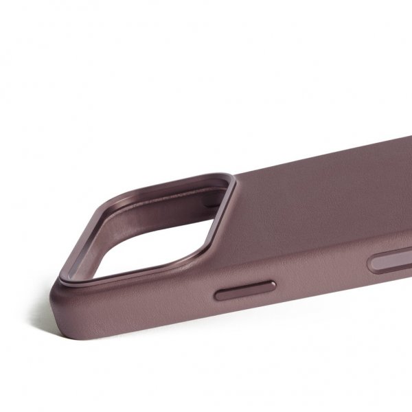 Mujjo iPhone 17 Pro Kuori Täysnahkainen Kotelo MagSafe Pronssi Punainen