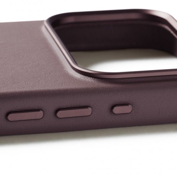 Mujjo iPhone 17 Pro Kuori Täysnahkainen Kotelo MagSafe Pronssi Punainen