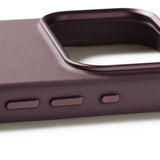 Mujjo iPhone 17 Pro Kuori Täysnahkainen Kotelo MagSafe Pronssi Punainen