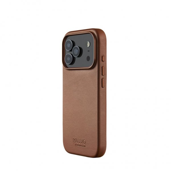 Mujjo iPhone 17 Pro Full Leather Case MagSafe Tan