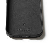 Mujjo iPhone 17 Pro Full Leather Wallet Case MagSafe Musta