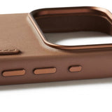 Mujjo iPhone 17 Pro Kuori Täysnahkainen Lompakkokotelo MagSafe Ruskea