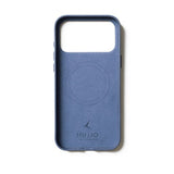 Mujjo iPhone 17 Pro Max -suojakuori täydellä nahalla MagSafe Monaco Blue