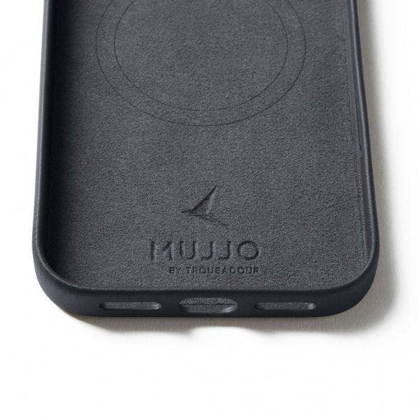 Mujjo iPhone 17 Pro Max -kuori, täysnahkainen, MagSafe, Basalt