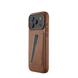 Mujjo iPhone 17 Pro Max Täysnahkainen MagSafe-lompakkokotelo, ruskea