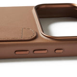 Mujjo iPhone 17 Pro Max Täysnahkainen MagSafe-lompakkokotelo, ruskea