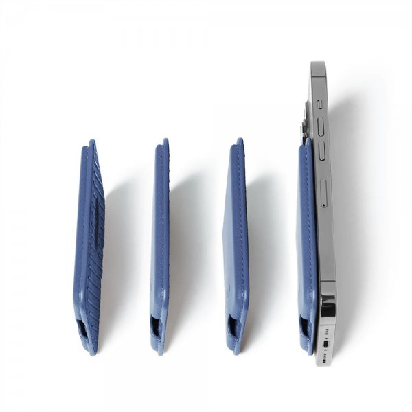 Mujjo Korttikotelo Full Leather Magnetic Wallet Monaco Blue