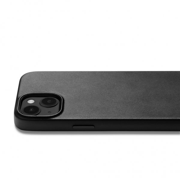 Mujjo iPhone 14 Full Leather Case MagSafe Monaco Blue