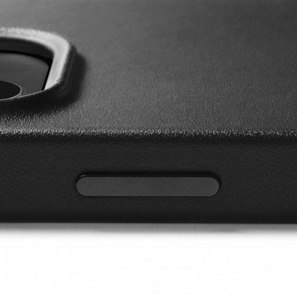 Mujjo iPhone 14 Full Leather Case MagSafe -suojakuori, musta