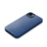Mujjo iPhone 14 Plus -täysnahkakotelo MagSafe Monaco Blue