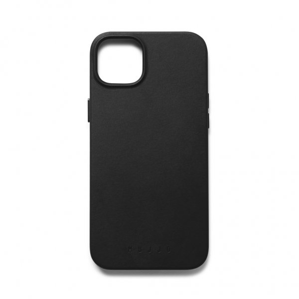 Mujjo iPhone 14 Full Leather Case MagSafe -suojakuori, musta