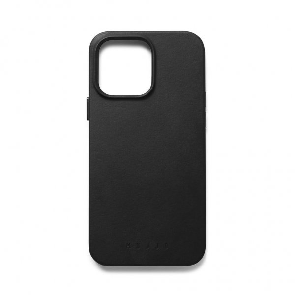 Mujjo iPhone 14 Pro Max -suojakuori, täysnahkainen, MagSafe, musta