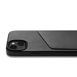 Mujjo iPhone 14 Full Leather Wallet Case, musta