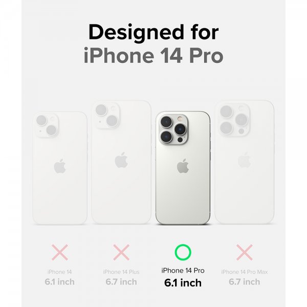 Ringke iPhone 14 Pro -suojakuori Onyx Dark Gray
