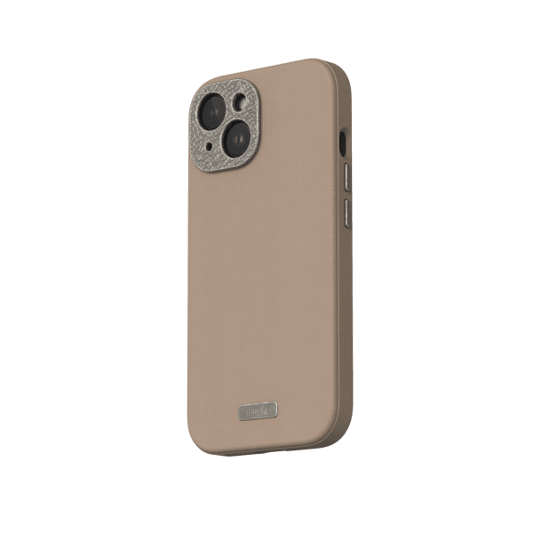 Moshi iPhone 15 -kuori Napa MagSafe Woodsmoke Brown