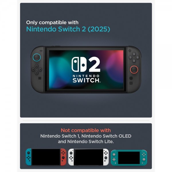 Spigen Nintendo Switch 2 -suojakuori Rugged Armor, mattamusta