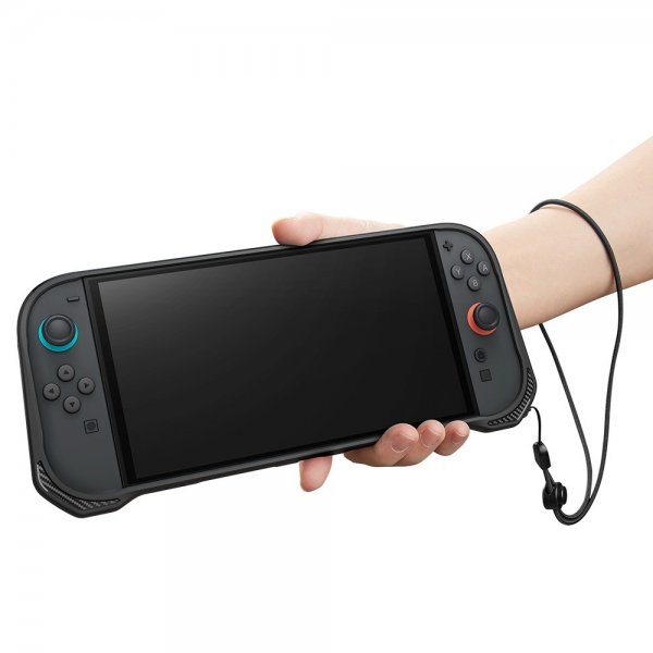 Spigen Nintendo Switch 2 -suojakuori Rugged Armor, mattamusta