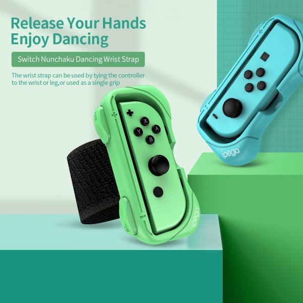 Ipega Nintendo Switch Joy-Con -pidike rannekkeella, 2 kpl